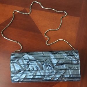 Jimmy Choo Sweetie Metallic Blue Clutch